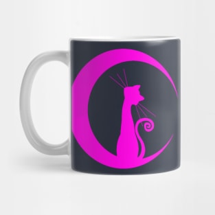 pink moon cat Mug